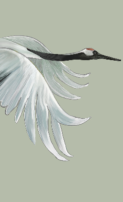 Modern roller blind Crane in flight