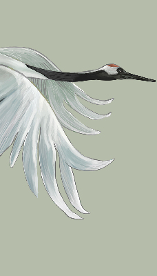 Modern roller blind Crane in flight