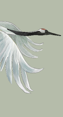 Modern roller blind Crane in flight