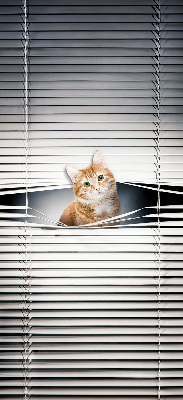 Roller blind for large window Ginger cat