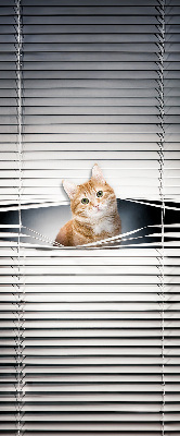 Roller blind for large window Ginger cat