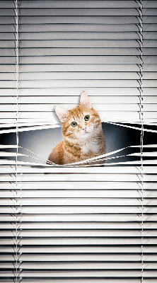 Roller blind for large window Ginger cat