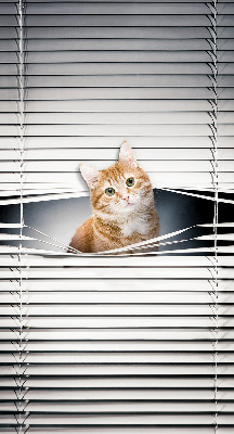 Roller blind for large window Ginger cat
