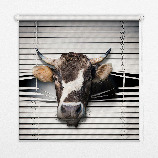 Fabric roller blind Cow