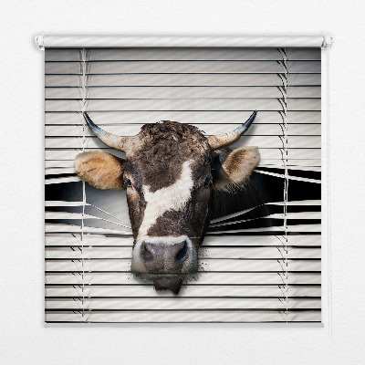 Fabric roller blind Cow