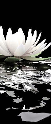 Fabric roller blind for window Water lilies on the surface