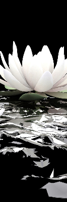 Fabric roller blind for window Water lilies on the surface