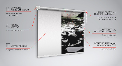 Fabric roller blind for window Water lilies on the surface