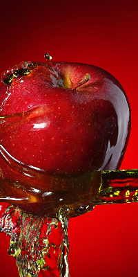 Blackout roller blind Red apple in the depths