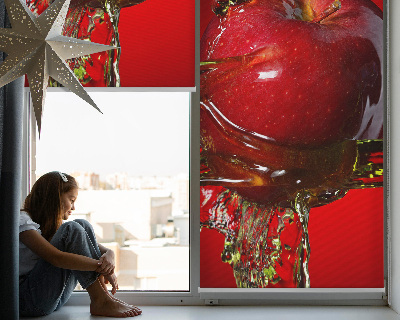 Blackout roller blind Red apple in the depths