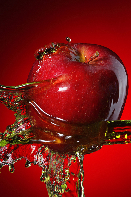 Blackout roller blind Red apple in the depths