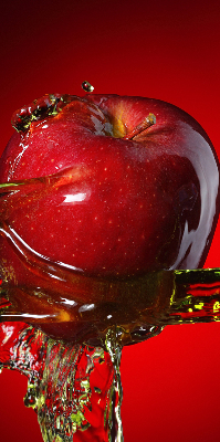 Blackout roller blind Red apple in the depths