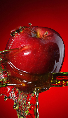 Blackout roller blind Red apple in the depths