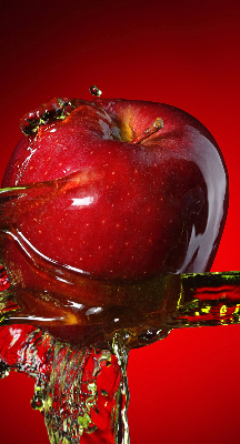 Blackout roller blind Red apple in the depths