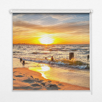 Fabric roller blind for window Sunset and colors