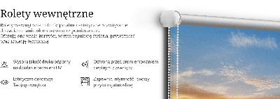 Fabric roller blind for window Sunset and colors