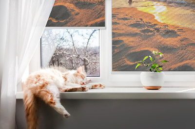 Fabric roller blind for window Sunset and colors