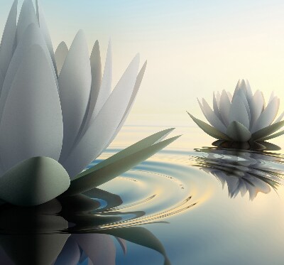 Blackout roller blind Water lilies