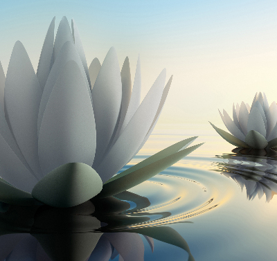 Blackout roller blind Water lilies