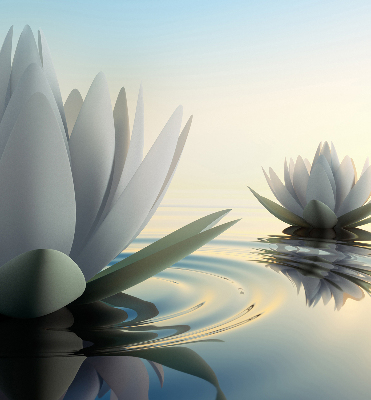 Blackout roller blind Water lilies
