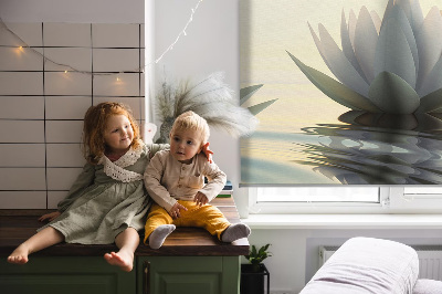 Blackout roller blind Water lilies