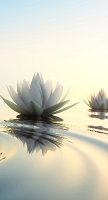 Blackout roller blind Water lilies