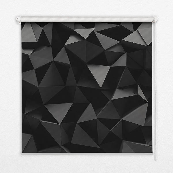 Blackout roller blind for window Black origami