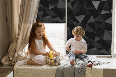 Blackout roller blind for window Black origami