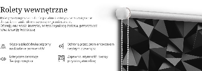 Blackout roller blind for window Black origami