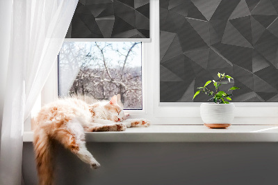 Blackout roller blind for window Black origami