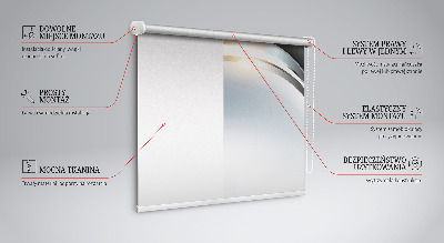 Fabric roller blind for window Steel abstraction