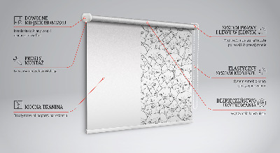 Fabric roller blind for window Drawn dogs