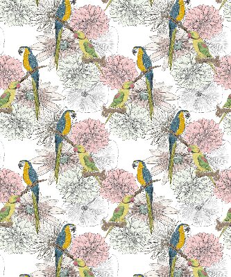 Blackout roller blind Parrots on a branch
