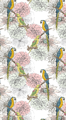 Blackout roller blind Parrots on a branch