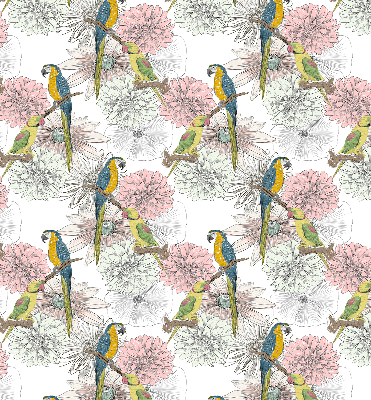 Blackout roller blind Parrots on a branch