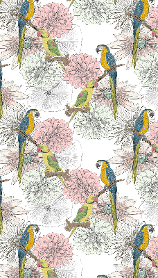 Blackout roller blind Parrots on a branch