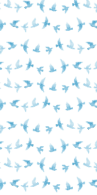 Blackout roller blind for window Blue birds