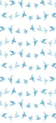 Blackout roller blind for window Blue birds