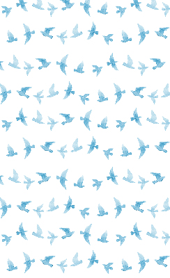 Blackout roller blind for window Blue birds