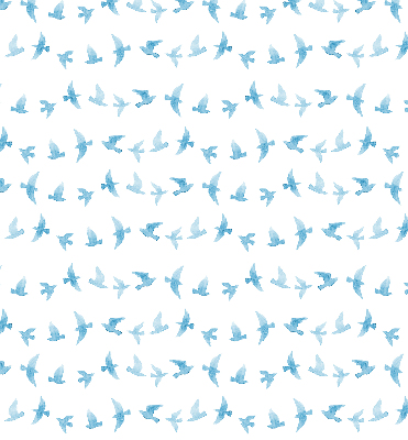 Blackout roller blind for window Blue birds