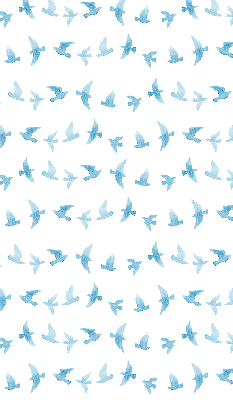 Blackout roller blind for window Blue birds