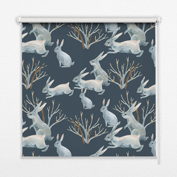 Blackout roller blind Rabbits and Sticks