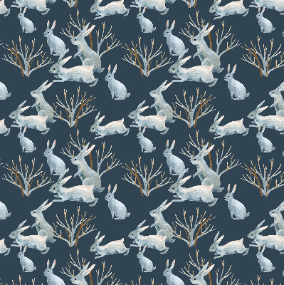 Blackout roller blind Rabbits and Sticks