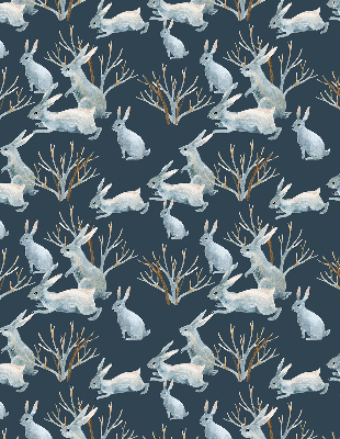 Blackout roller blind Rabbits and Sticks