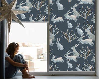 Blackout roller blind Rabbits and Sticks
