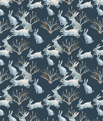 Blackout roller blind Rabbits and Sticks