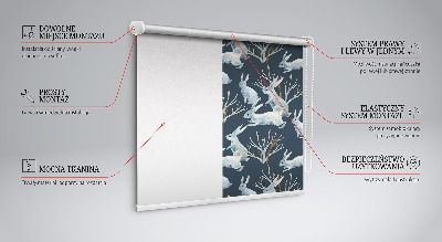 Blackout roller blind Rabbits and Sticks