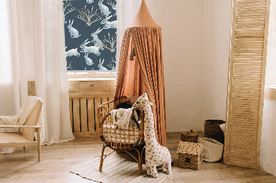 Blackout roller blind Rabbits and Sticks