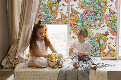Blackout roller blind for window Colorful pattern of nature