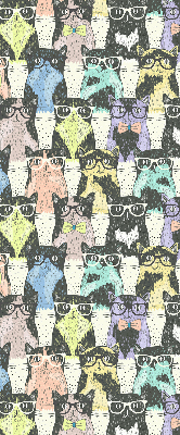 Fabric roller blind for window Cats